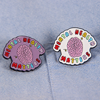 Mental Health Problem Gentle Body Organ Shape Brooch